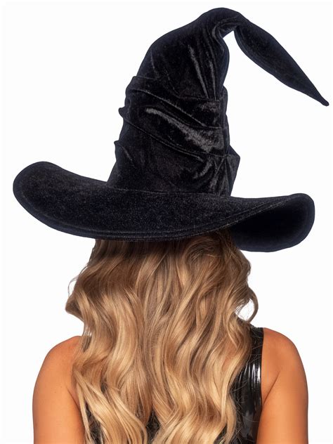 Raspberry velvet witch hat